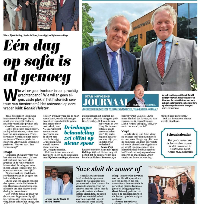 De Telegraaf Features Transformation Nomads and Human Sustainability Intelligence™